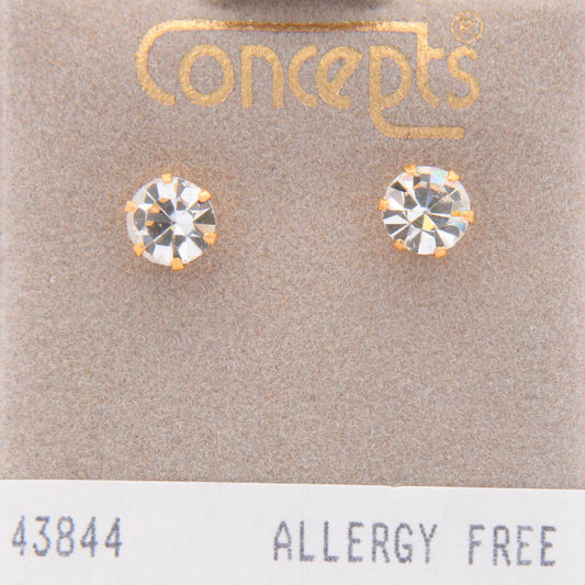 24K Gold Plated Surgical Stainless Steel April Stud