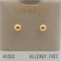24K Gold Plated Surgical Stainless Steel Ball Stud