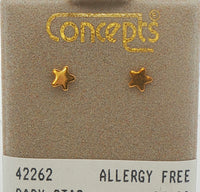 24K Gold Plated Surgical Stainless Steel Star Stud