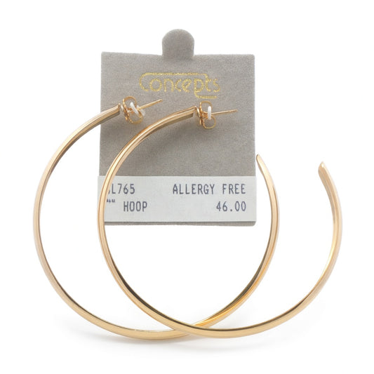 24K Gold Plated Surgical Stainless Steel Hoop