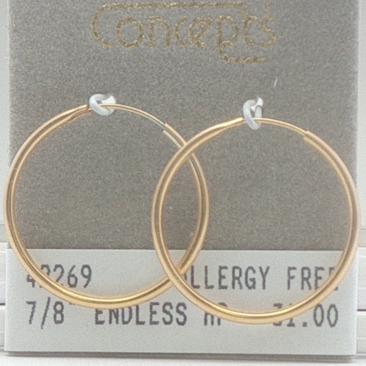 24K Gold Plated Surgical Stainless Steel Hoop