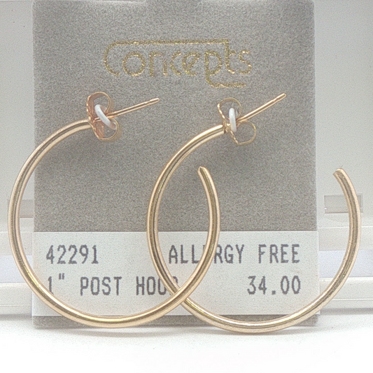 24K Gold Plated Surgical Stainless Steel Hoop