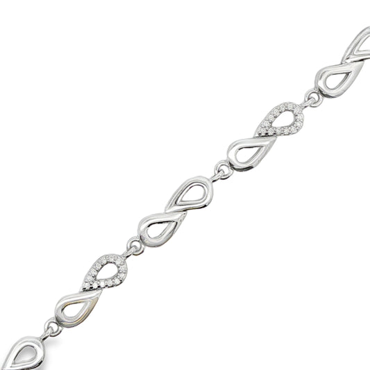 Round Brilliant Diamonds Link Bracelet