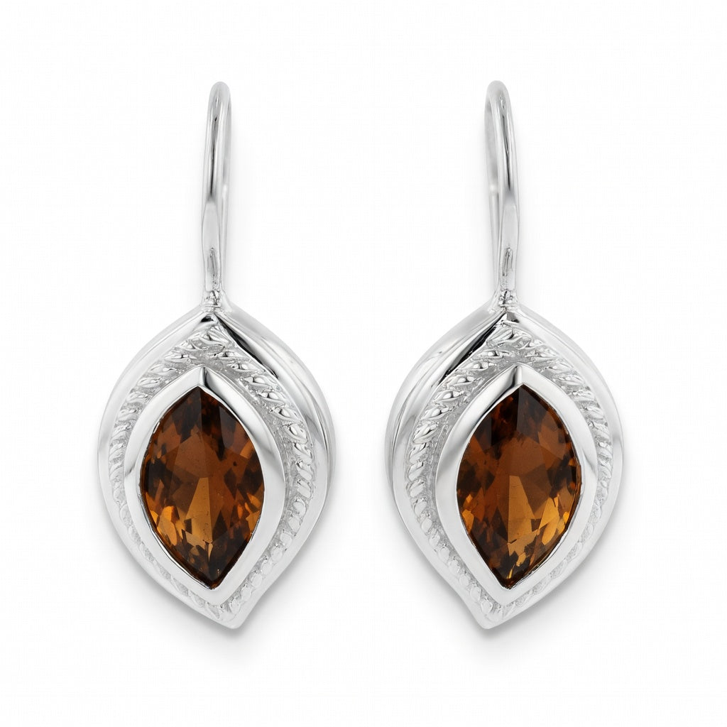 Fantasy Cut Quartz Drop Earrings