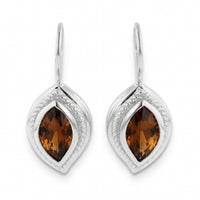 Fantasy Cut Quartz Drop Earrings