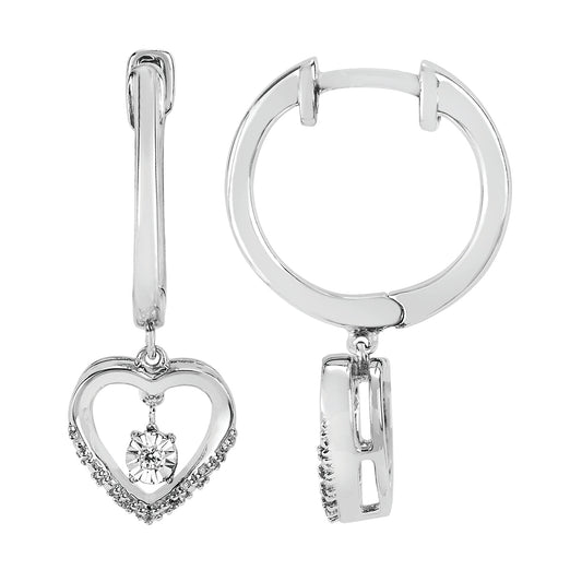 Round Diamonds Dangle Earrings