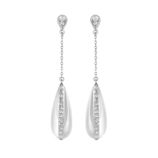 Round Diamonds Dangle Earrings