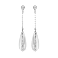 Round Diamonds Dangle Earrings