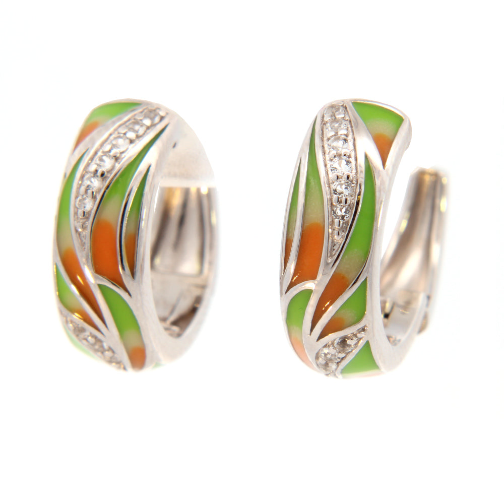 Round Topazes Hoop Earrings