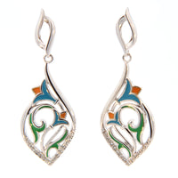 Round Topazes Dangle Earrings