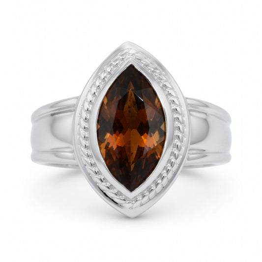 Quartz Floral Ring