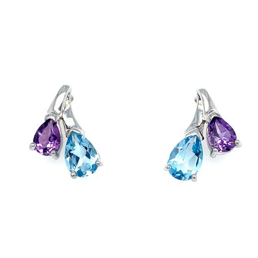 Pear Topaz Drop Earrings