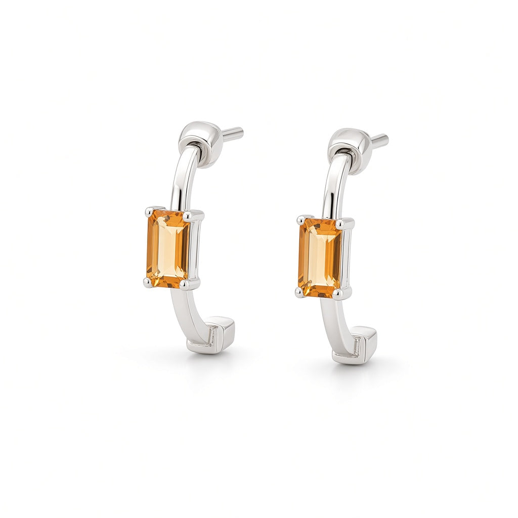 Emerald Citrines Earrings
