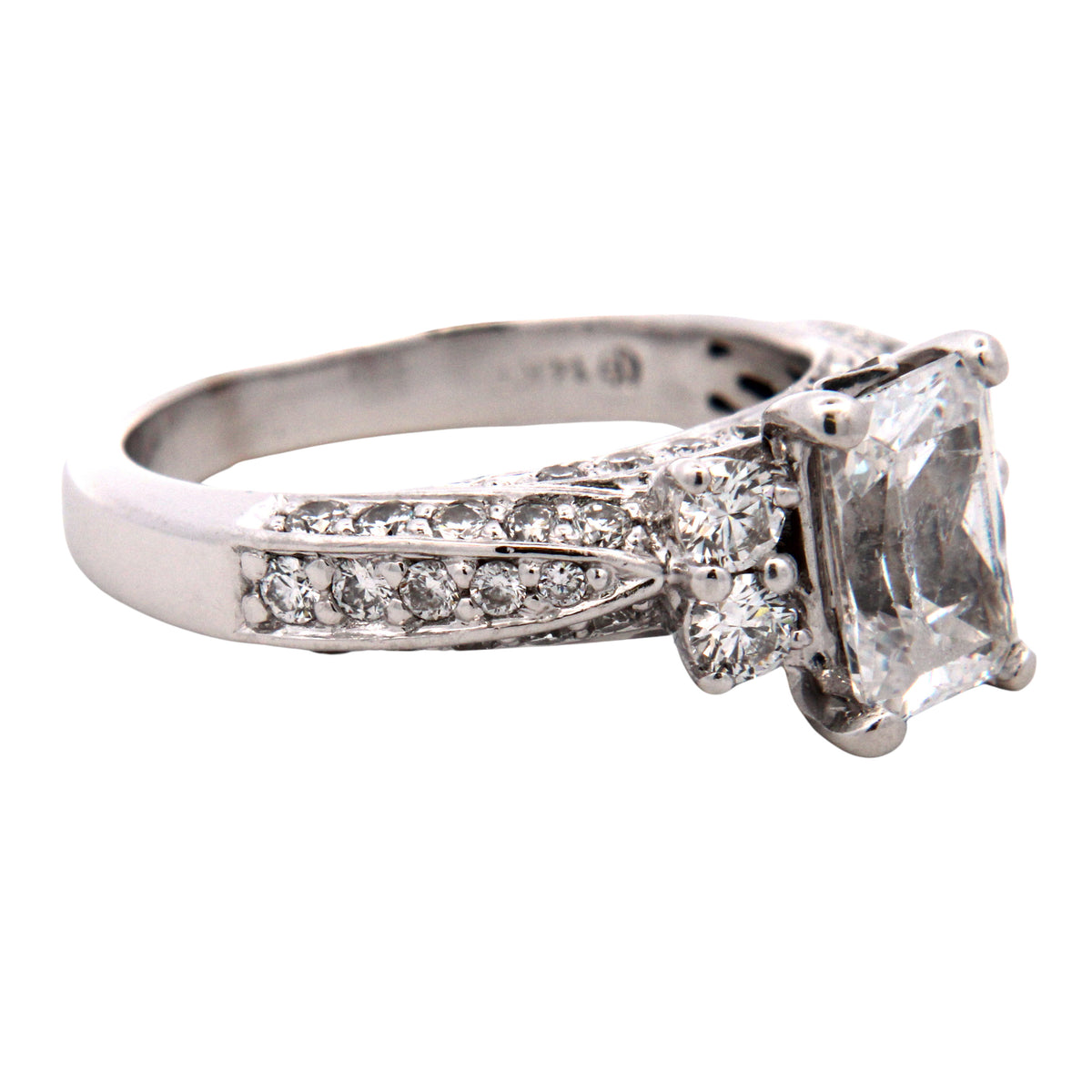 White Gold Accented Engagement Ring