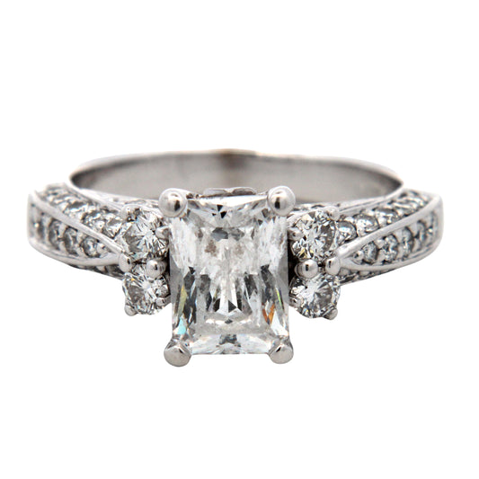 White Gold Accented Engagement Ring