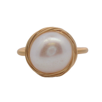Pearl Wire wrapped Ring