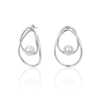 Pearls Free Form Earrings
