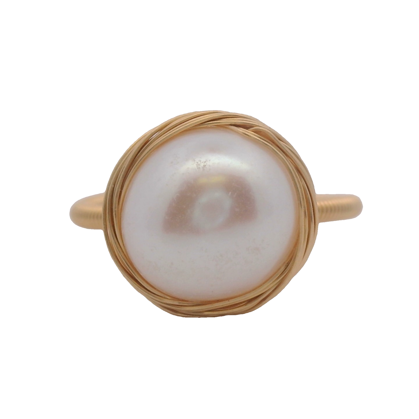 Pearl Wire wrapped Ring