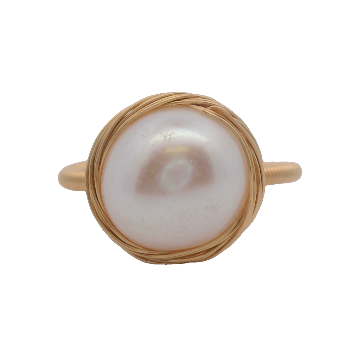 Pearl Wire wrapped Ring