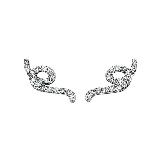 1/5 Cttw. Diamonds Swirl Earrings
