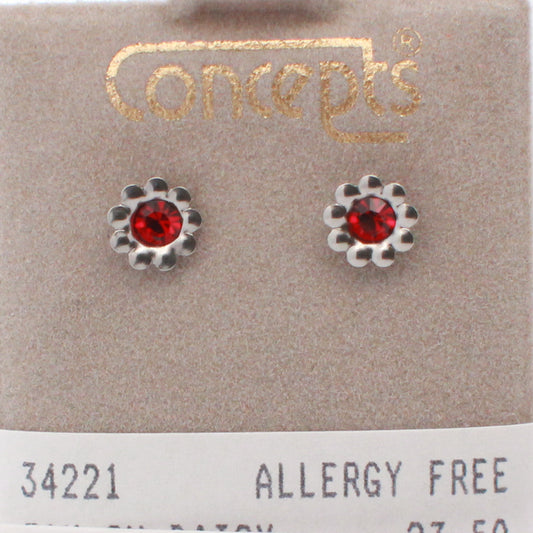 Surgical Stainless Steel January Daisy Stud