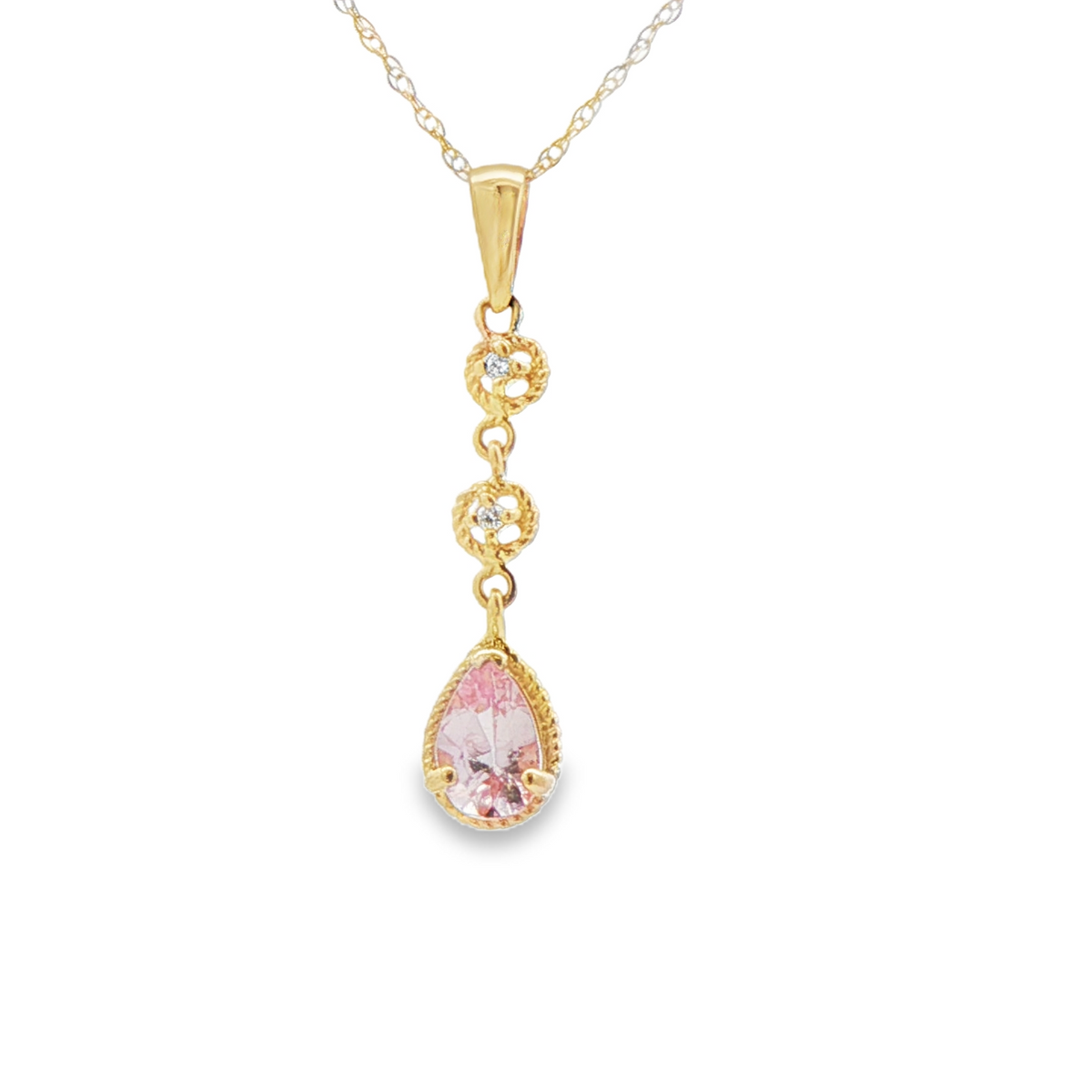 Topaz Vintage Inspired Pendant in 14 Karat Yellow Gold