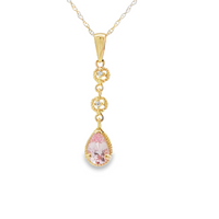 Topaz Vintage Inspired Pendant in 14 Karat Yellow Gold