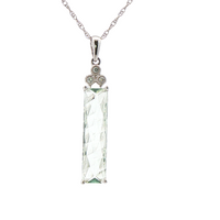 Amethyst Statement Pendant in 14 Karat White Gold