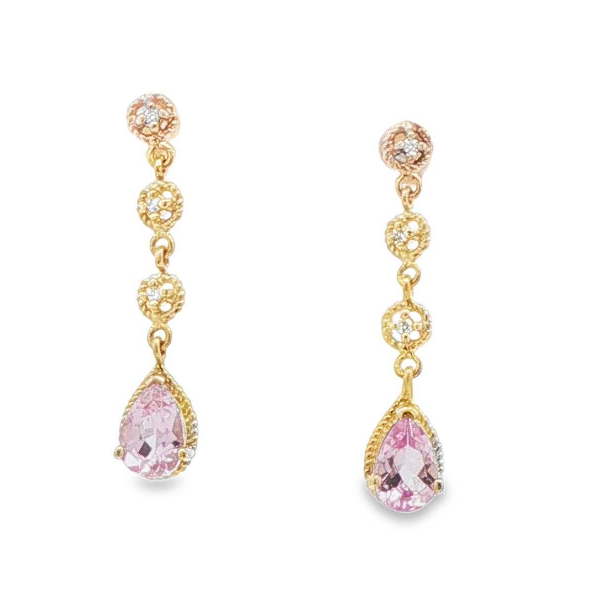 Topazes Vintage Inspired Vintage Inspired Earrings in 14 Karat Yellow Gold