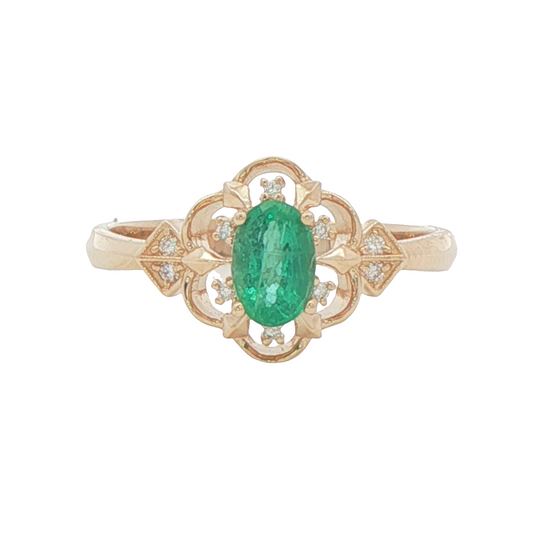 Emerald Vintage Inspired Ring