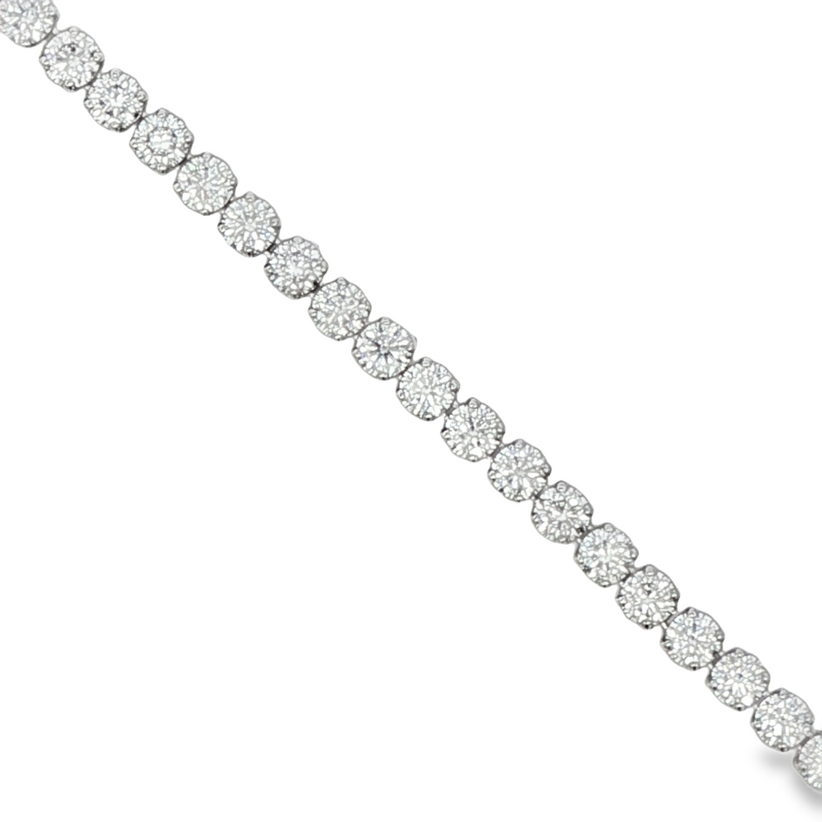 5cttw Classic Tennis LAB Diamond Bracelet in 14 Karat White Gold