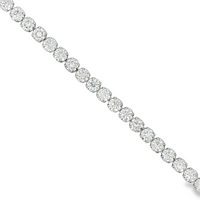 5cttw Classic Tennis LAB Diamond Bracelet in 14 Karat White Gold