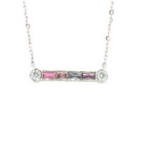 1/3cttw Modern Attached LAB Diamond Pendant/Necklace in 14 Karat White Gold