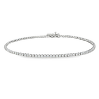 1.0cttw Classic Tennis LAB Diamond Bracelet in 14 Karat White Gold