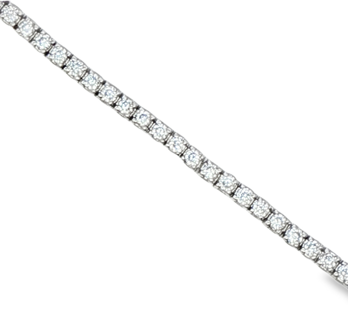 1.0cttw Classic Tennis LAB Diamond Bracelet in 14 Karat White Gold