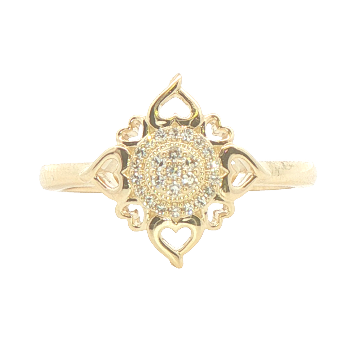 1/10cttw Vintage Inspired Vintage Inspired Fashion Ring in 10 Karat Yellow Gold