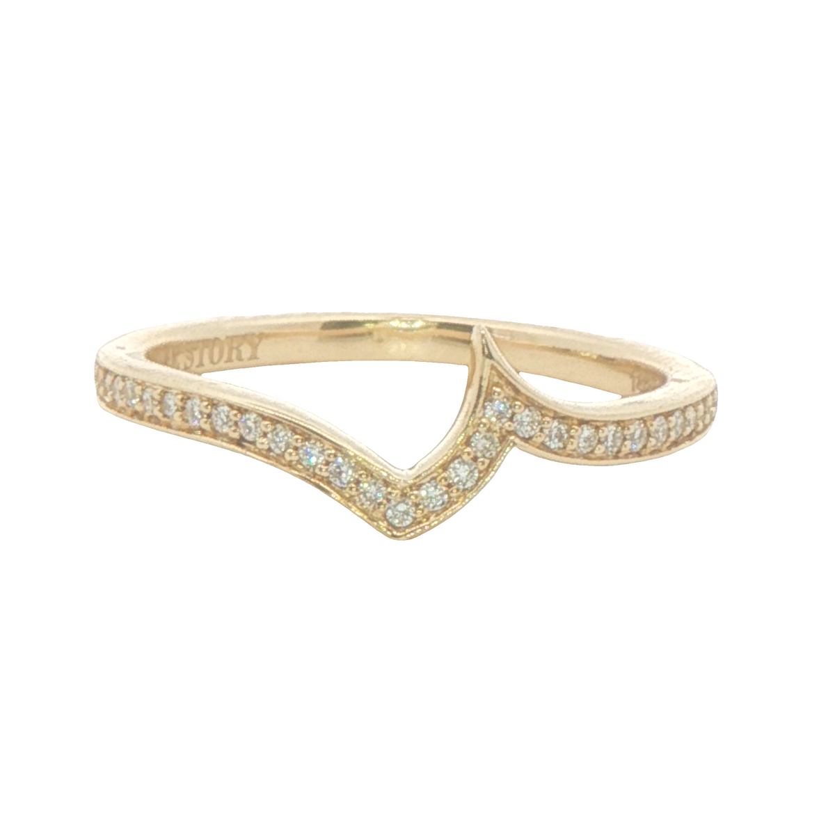 5/8cttw Classic Bypass with Halo Wedding Set in 14 Karat Yellow Gold