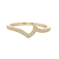 5/8cttw Classic Bypass with Halo Wedding Set in 14 Karat Yellow Gold