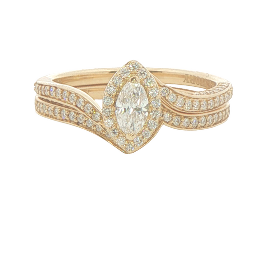 5/8 Cttw. Bypass Wedding Set