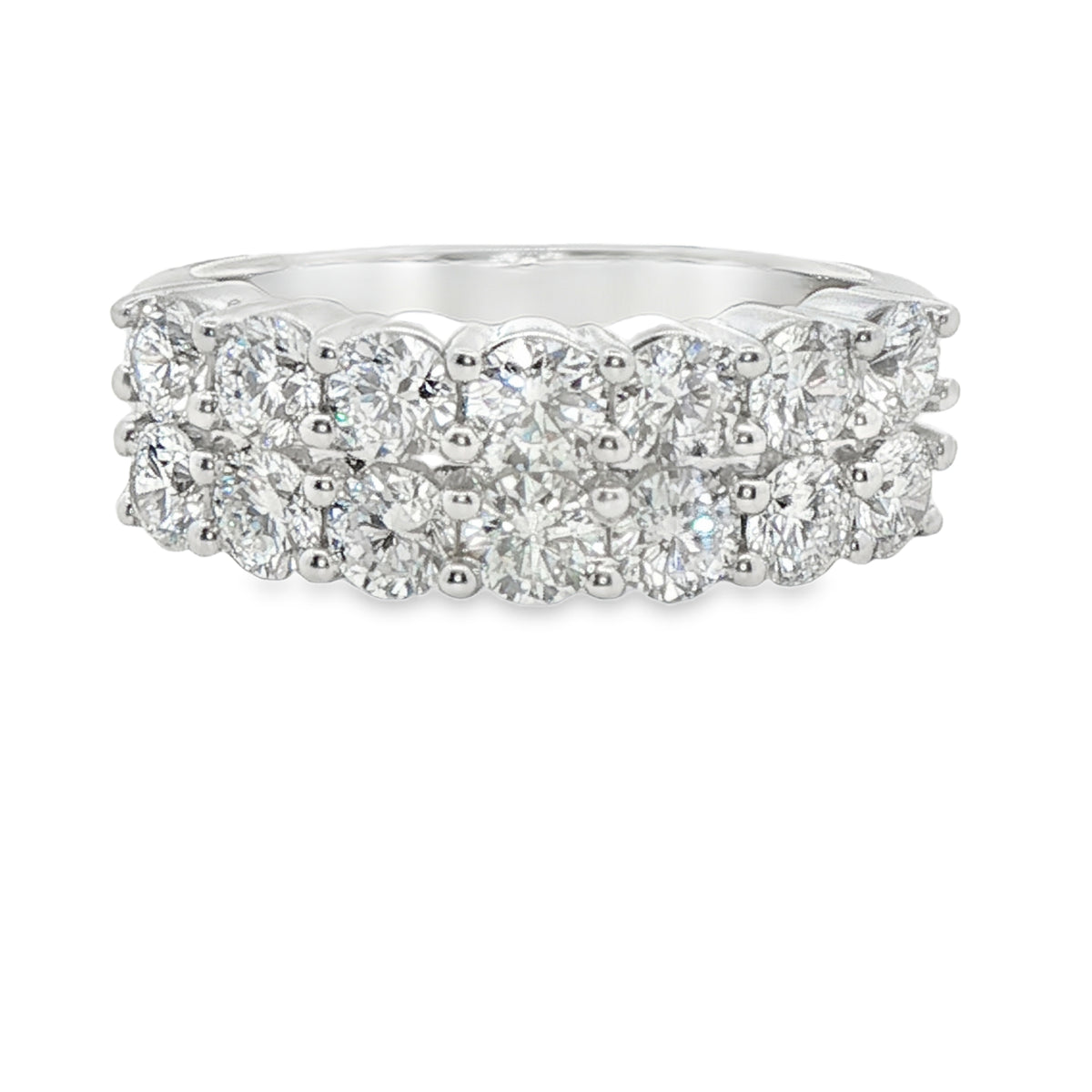 2.0 cttw Modern Fashion LAB Diamond Ring in 14 Karat White Gold
