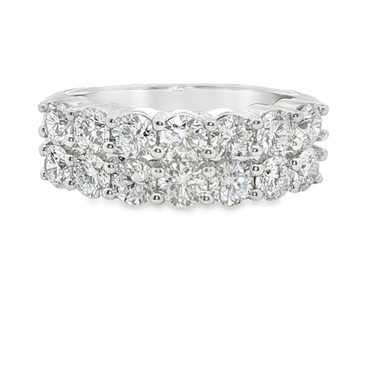 2.0 cttw Modern Fashion LAB Diamond Ring in 14 Karat White Gold