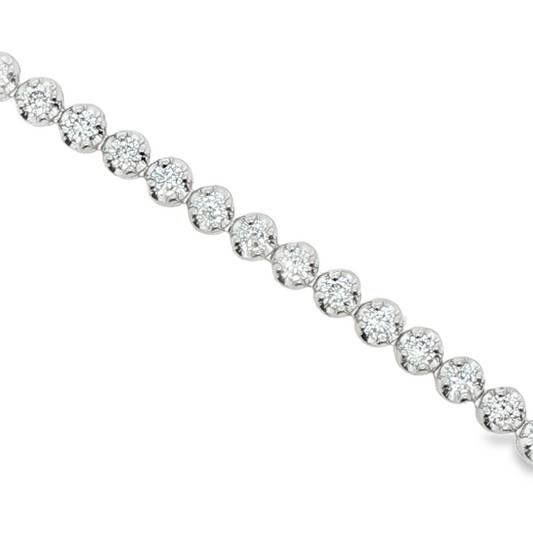 10cttw Classic Necklace LAB Diamond Pendant/Necklace in 10 Karat White Gold