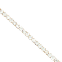 3 cttw Classic Tennis LAB Diamond Bracelet in 14 Karat Yellow Gold