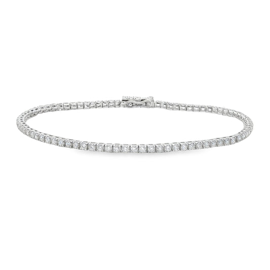 Diamonds Tennis LAB Diamond Silver Bracelet