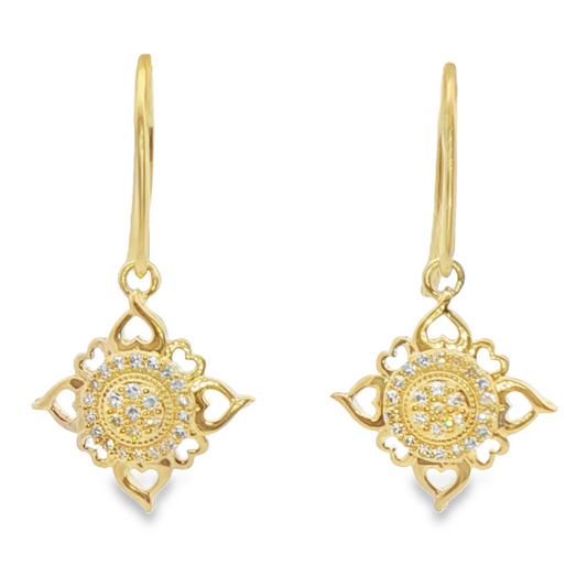 1/7 Cttw. Diamonds Vintage Inspired Earrings
