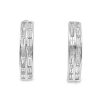 Baguette Diamonds Hoop Earrings