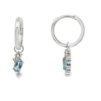Oval Topazes Hoop Earrings
