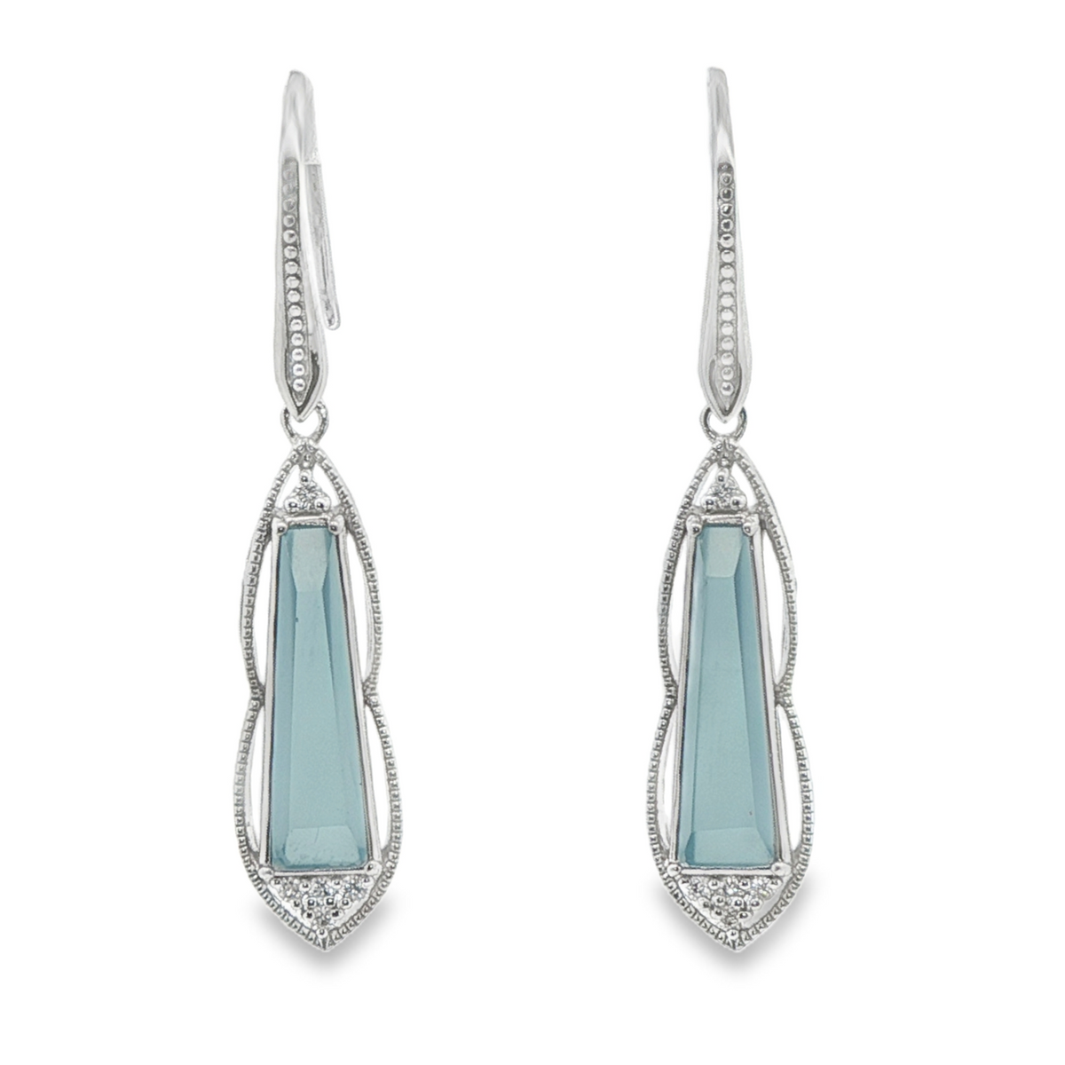 Baguette Quartz Dangle Earrings