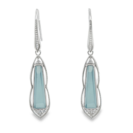 Baguette Quartz Dangle Earrings