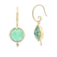 Agates Vintage Inspired Vintage Inspired Earrings in 14 Karat Yellow Gold